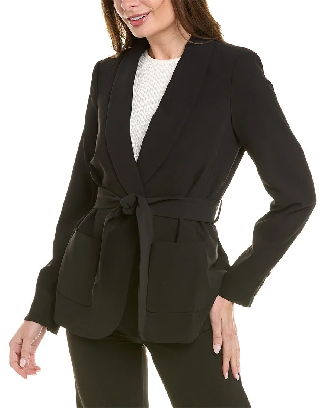 Women's Notched Lapel Blazers in Beige for a Timeless OutfitBrooks Brothers Crepe Belted Caviar Blazer Women's Notched Lapel Blazers in Beige for a Timeless OutfitBrooks Brothers Crepe Belted Caviar Blazer
