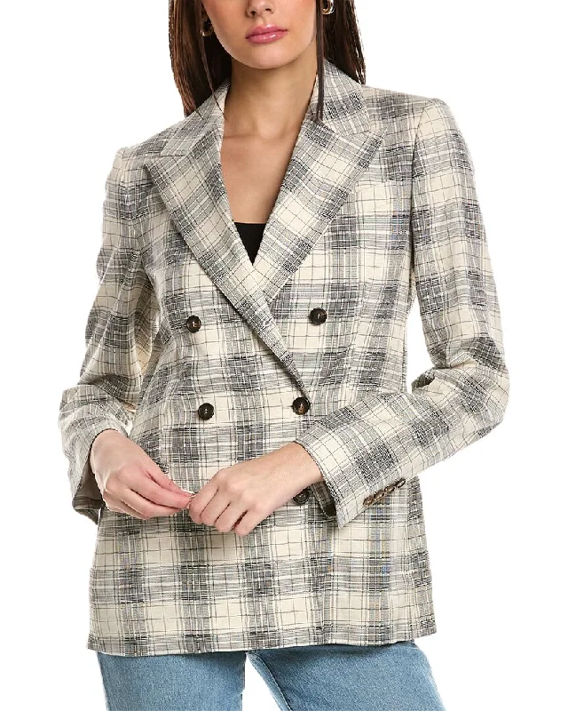 Plus Size Women's Ruffled Blazers in Pink for a Girly and Fashionable LookBrunello Cucinelli Double-Breasted Linen-Blend Blazer Plus Size Women's Ruffled Blazers in Pink for a Girly and Fashionable LookBrunello Cucinelli Double-Breasted Linen-Blend Blazer