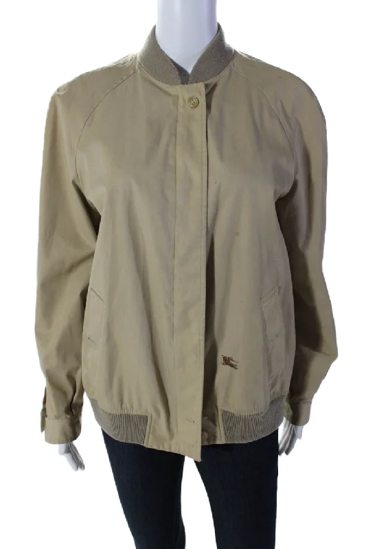 Hooded women's puffer coats in neon colors for high - visibility sportsBurberrys Womens Khaki Full Zip Long Sleeve Bomber Jacket Hooded women's puffer coats in neon colors for high - visibility sportsBurberrys Womens Khaki Full Zip Long Sleeve Bomber Jacket