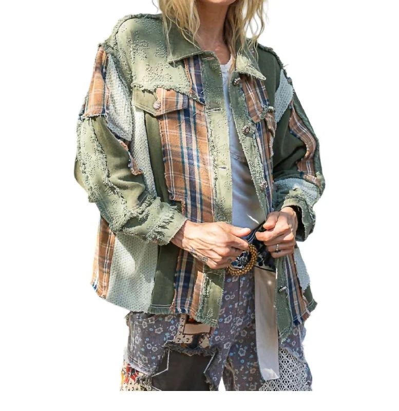 Women's faux fur coats in bright colors for a bold fashion statementDid It Occur To You Jacket In Army Green Women's faux fur coats in bright colors for a bold fashion statementDid It Occur To You Jacket In Army Green