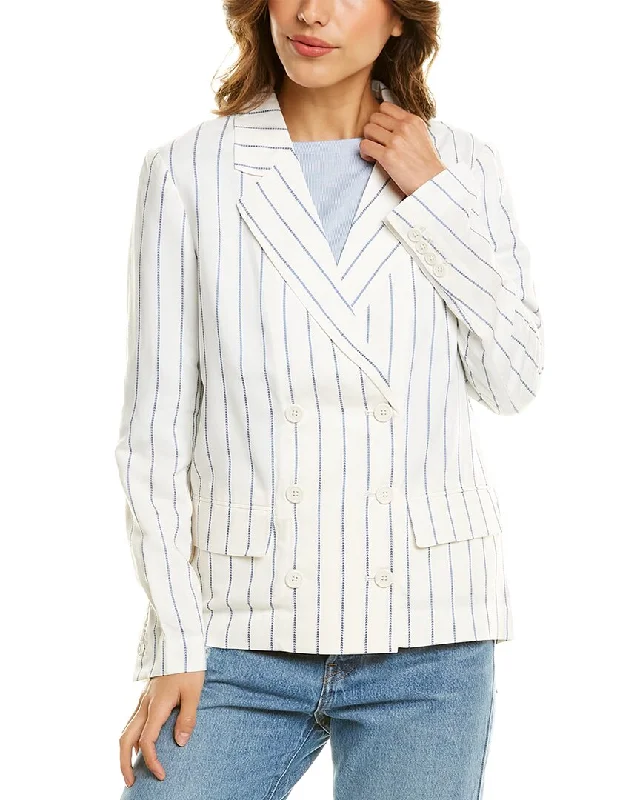 Women's Longline Linen Blazers in Pastel Colors for Summer EventsEquipment Gael Blazer Women's Longline Linen Blazers in Pastel Colors for Summer EventsEquipment Gael Blazer