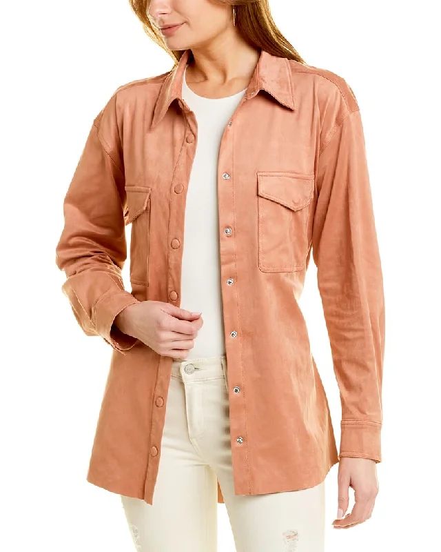 Plus Size Women's Embroidered Blazers in Floral Patterns for a Feminine TouchGOOD AMERICAN Faux Suede Belted Shacket Plus Size Women's Embroidered Blazers in Floral Patterns for a Feminine TouchGOOD AMERICAN Faux Suede Belted Shacket