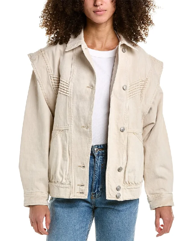 Women's Notched Lapel Blazers in Beige for a Timeless OutfitIsabel Marant Étoile Harmon Jacket Women's Notched Lapel Blazers in Beige for a Timeless OutfitIsabel Marant Étoile Harmon Jacket
