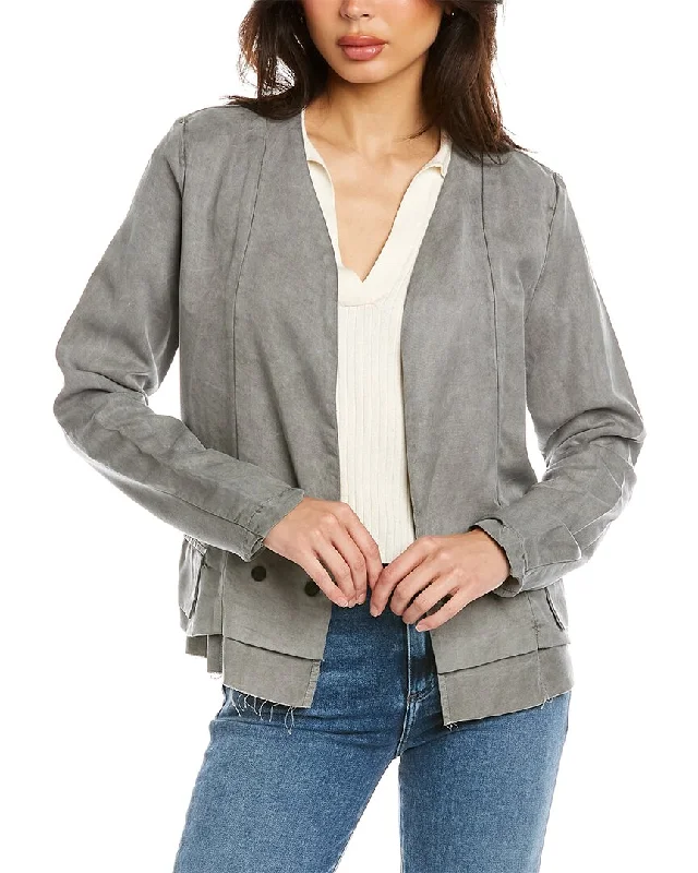 Plus Size Women's Double - Breasted Wool Blazers for Winter Office WearLe Jean Garment Dyed Blazer Plus Size Women's Double - Breasted Wool Blazers for Winter Office WearLe Jean Garment Dyed Blazer