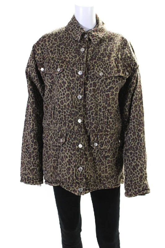 Mid - length women's down coats in a slim fit for a modern and sleek appearanceMarissa Webb Womens Ellery Print Anorak Jacket Brown Mid - length women's down coats in a slim fit for a modern and sleek appearanceMarissa Webb Womens Ellery Print Anorak Jacket Brown