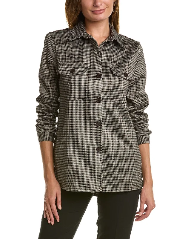 Women's Notched Lapel Blazers in Beige for a Timeless OutfitMax Studio Double Knit Shacket