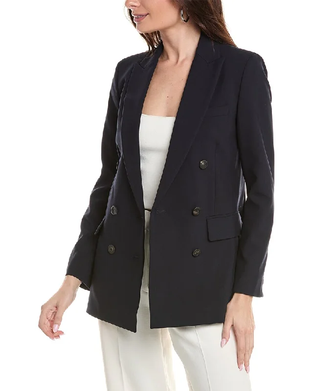 Women's Tailored Stretch Blazers in Navy Blue for Business MeetingsPeserico Blazer