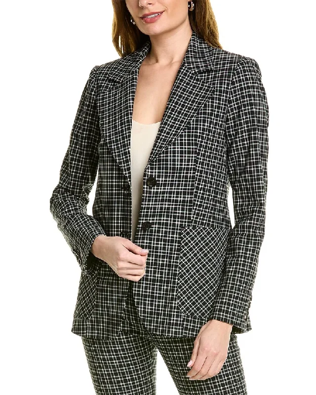 Single - Breasted Women's Corduroy Blazers in Mustard Yellow for an Autumn VibePink Tartan Tailored Patch Pocket Wool-Blend Blazer Single - Breasted Women's Corduroy Blazers in Mustard Yellow for an Autumn VibePink Tartan Tailored Patch Pocket Wool-Blend Blazer