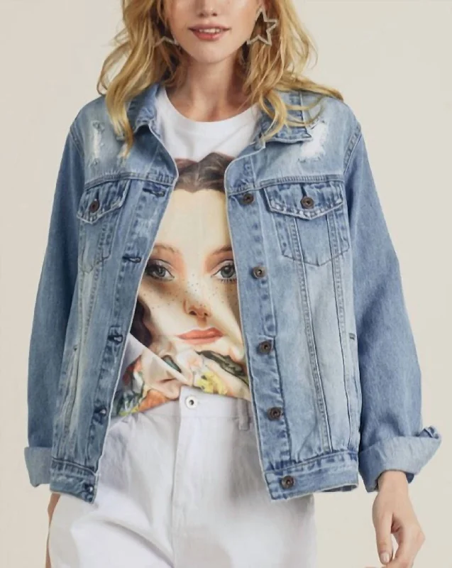 Quilted down women's coats with removable hoods for outdoor activitiesRelaxed Vintage Distressed Jacket In Medium Wash Quilted down women's coats with removable hoods for outdoor activitiesRelaxed Vintage Distressed Jacket In Medium Wash