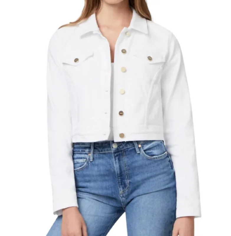 Women's waterproof parka coats with multiple pockets for practicalityRelaxed Vivienne Jacket In Crisp White Women's waterproof parka coats with multiple pockets for practicalityRelaxed Vivienne Jacket In Crisp White