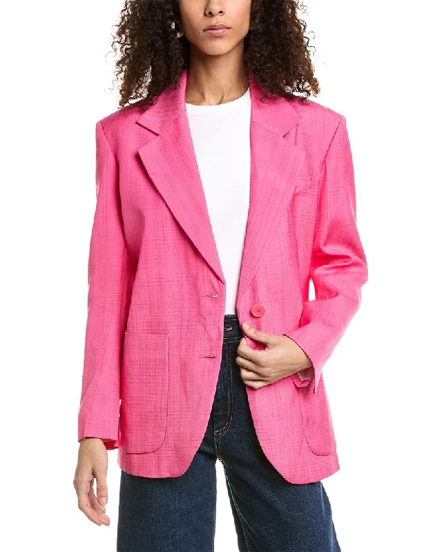 Oversized Women's Checkered Blazers in Black and White for a Trendy StyleSandro Blazer Oversized Women's Checkered Blazers in Black and White for a Trendy StyleSandro Blazer