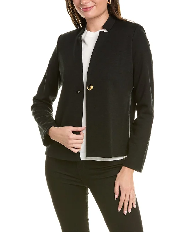 Plus Size Women's Military - Inspired Blazers with Gold Accents for a Bold LookSt. John Milano Knit Wool-Blend Jacket Plus Size Women's Military - Inspired Blazers with Gold Accents for a Bold LookSt. John Milano Knit Wool-Blend Jacket