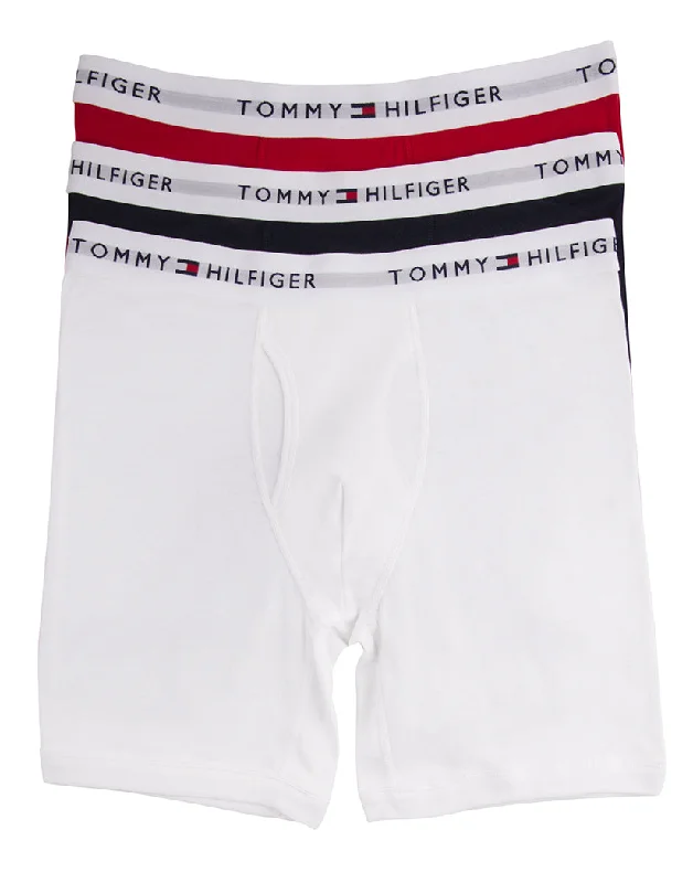 Men's boxer briefs with a four - way stretch fabricTommy Hilfiger 3-Pack Classic Boxer Briefs 09TE001 Men's boxer briefs with a four - way stretch fabricTommy Hilfiger 3-Pack Classic Boxer Briefs 09TE001