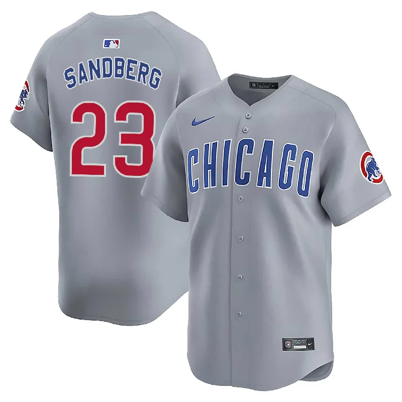 Chicago Cubs Ryne Sandberg Nike Road Vapor Limited Jersey W/ Authentic Lettering