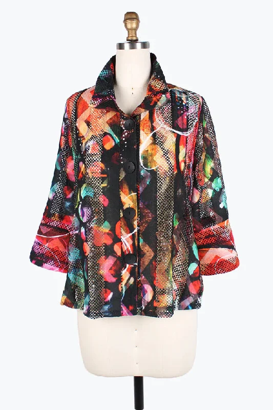 Embroidered men jackets with intricate floral designs for a unique aestheticDamee Dreamy Bubble Lace-Net Jacket 2391-MLT Embroidered men jackets with intricate floral designs for a unique aestheticDamee Dreamy Bubble Lace-Net Jacket 2391-MLT