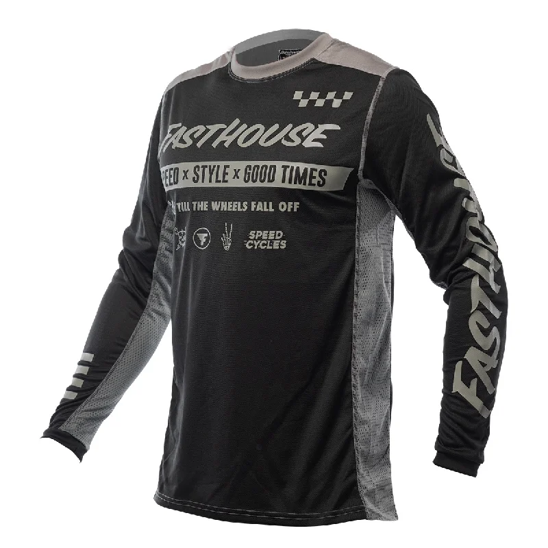 Men's Breathable Polyester Running Jerseys in Bright Neon Colors for High - Visibility WorkoutsGrindhouse Domingo Jersey - Black Men's Breathable Polyester Running Jerseys in Bright Neon Colors for High - Visibility WorkoutsGrindhouse Domingo Jersey - Black