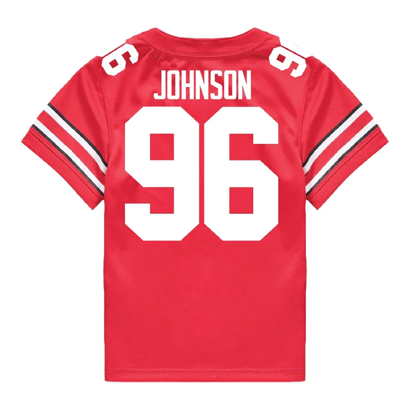 Ohio State Buckeyes Nike #96 Collin Johnson Student Athlete Scarlet Football Jersey