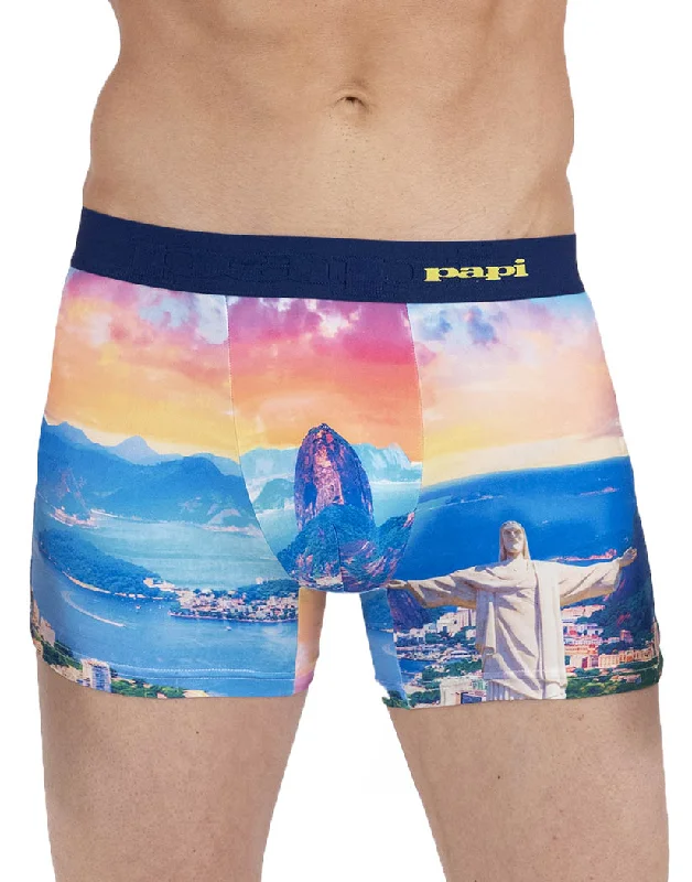 Men's boxer briefs with a mesh panel for breathabilityPapi Digital Boxer Brief 626719 Men's boxer briefs with a mesh panel for breathabilityPapi Digital Boxer Brief 626719