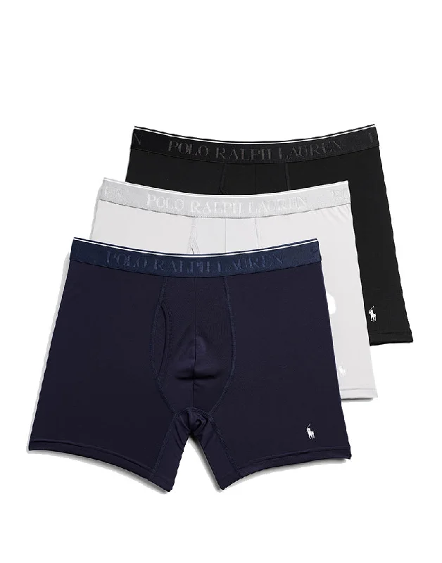 Men's boxer briefs with a breathable cotton gussetPolo Ralph Lauren Classic Fit Microfiber Boxer Brief 3-Pack NVBBP3 Men's boxer briefs with a breathable cotton gussetPolo Ralph Lauren Classic Fit Microfiber Boxer Brief 3-Pack NVBBP3