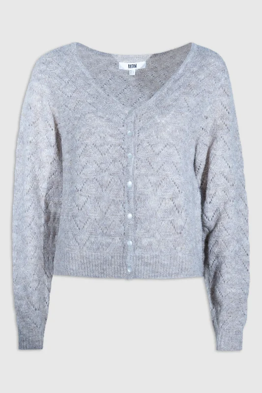 color block women cardigan with bold hues15108702 Open Knit Cropped Cardigan - Sand