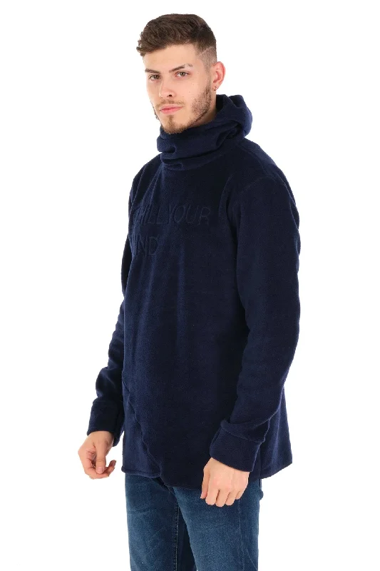 open front women cardigan for easy stylingChill Your Mind Masked Hoodie - Navy