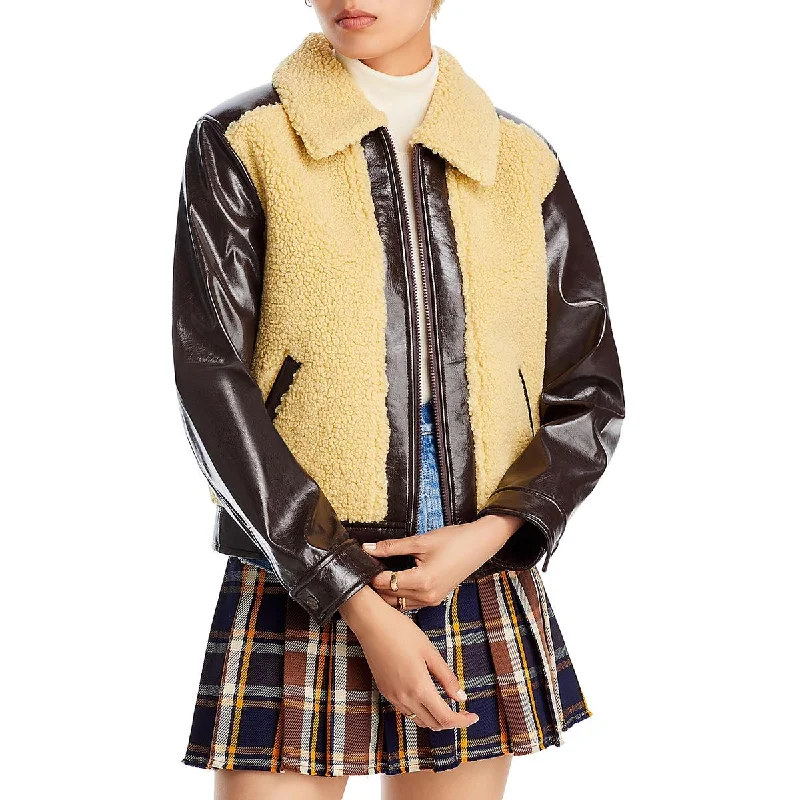 Plus size women's wool blend coats for a warm and stylish winterWomens Sherpa Bomber Jacket Plus size women's wool blend coats for a warm and stylish winterWomens Sherpa Bomber Jacket