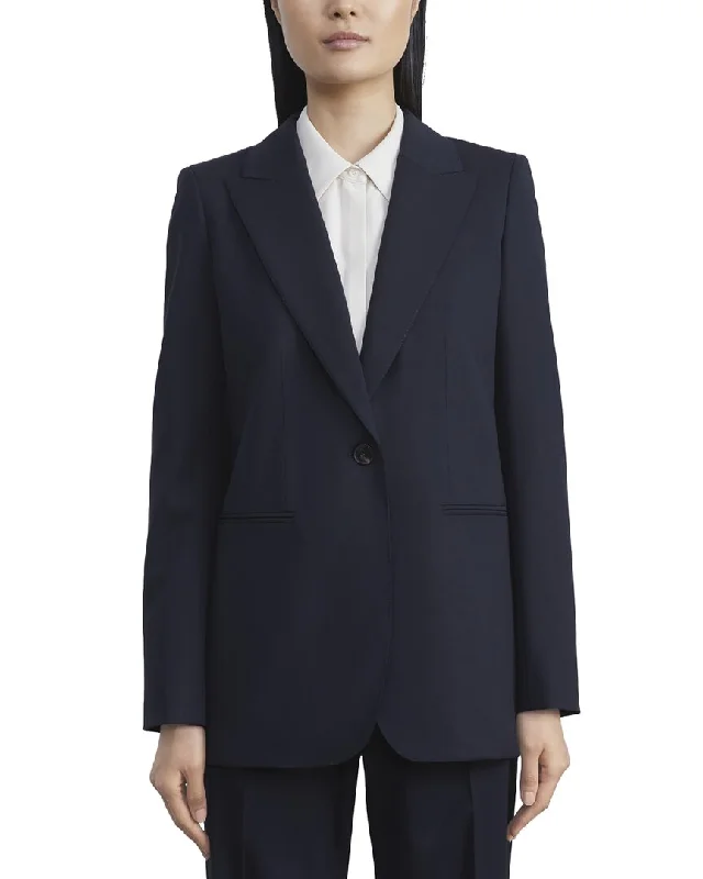 Women's knee - length wool blend coats with a fur collar for added warmthLafayette 148 New York Whitney Wool-Blend Jacket Women's knee - length wool blend coats with a fur collar for added warmthLafayette 148 New York Whitney Wool-Blend Jacket