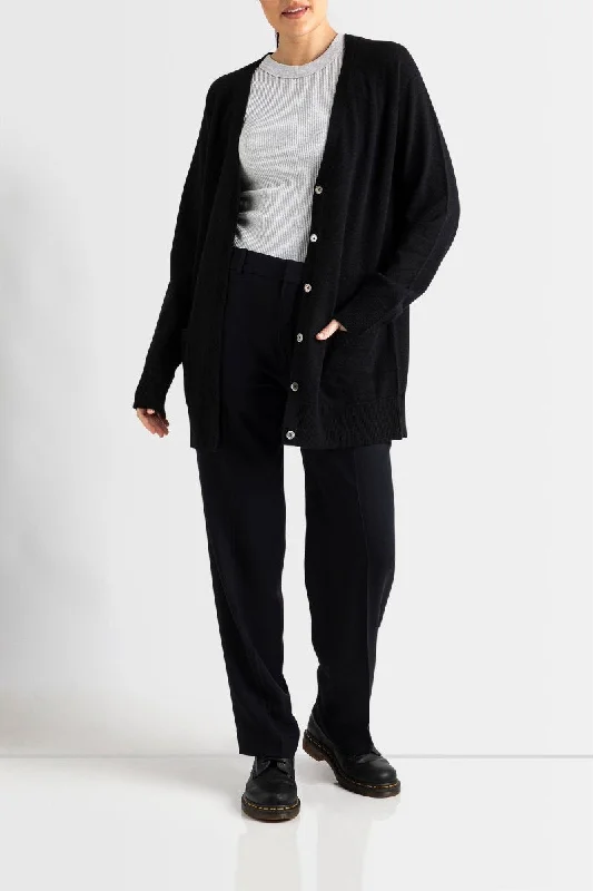 sequin embellished women cardigan for special occasionsCashmere James Boyfriend Cardigan in Black sequin embellished women cardigan for special occasionsCashmere James Boyfriend Cardigan in Black