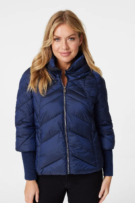 Plus size women's wool blend coats for a warm and stylish winterPadded Contrast Sleeve Coat Plus size women's wool blend coats for a warm and stylish winterPadded Contrast Sleeve Coat