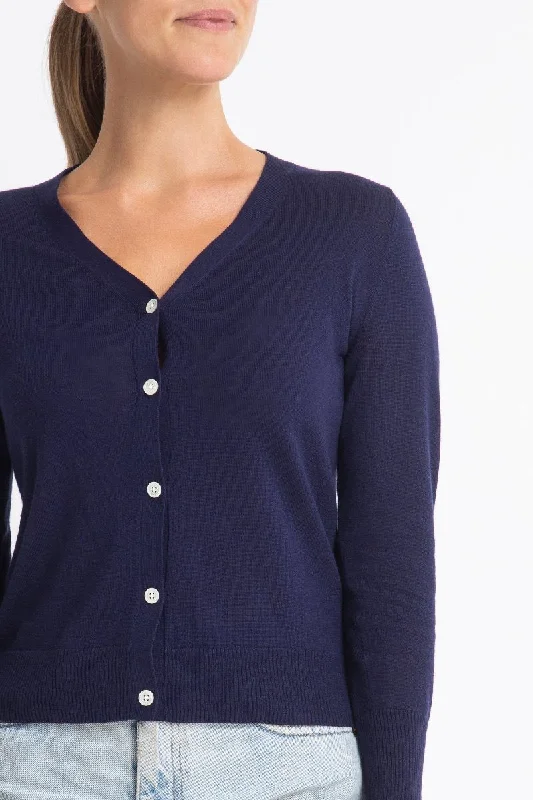 sequin embellished women cardigan for special occasionsCotton + Cashmere Superfine V Cardigan in Royal Blue sequin embellished women cardigan for special occasionsCotton + Cashmere Superfine V Cardigan in Royal Blue