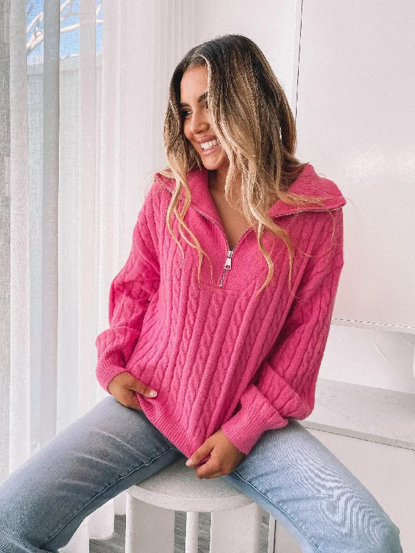 sequin embellished women cardigan for special occasionsDiza Knit - Fuchsia