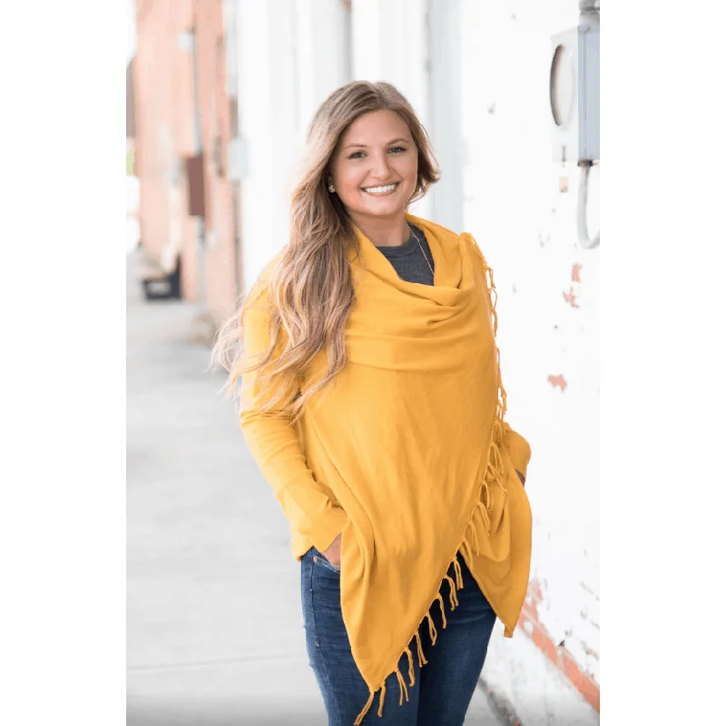 maternity women cardigan for expecting momsFringe Wrap Cardigan