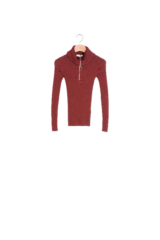 organic cotton women cardigan for an eco - friendly choicePull à col zippé perle