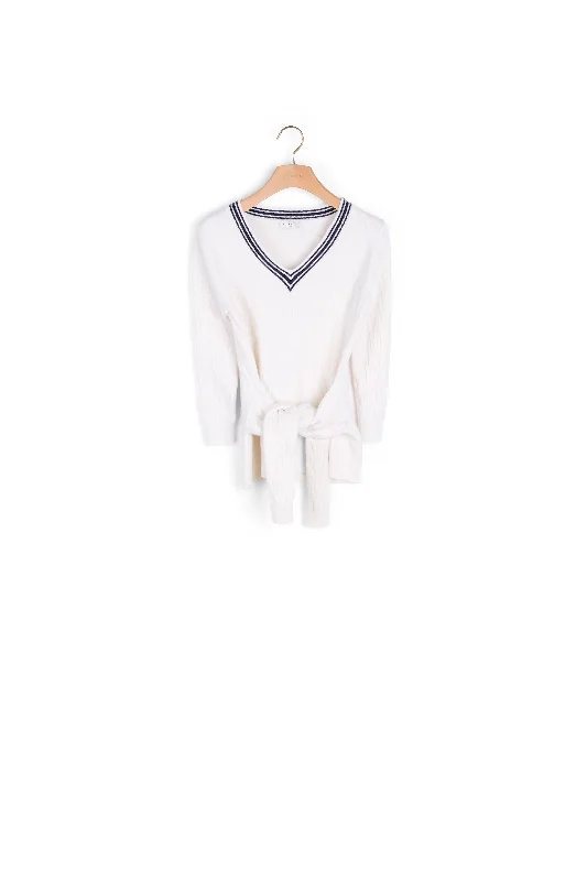 cropped women cardigan to pair with high - waisted jeansPull en maille torsadé