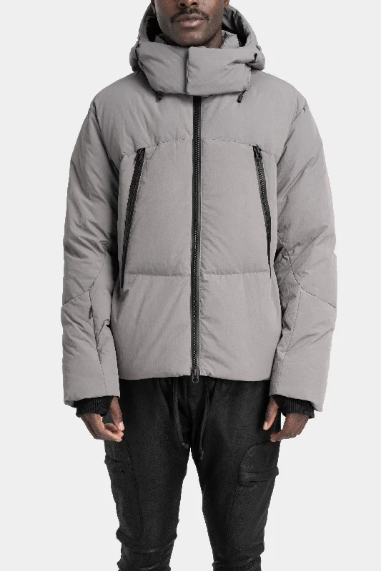 Embroidered women's cotton coats in a bohemian pattern for a unique designDetachable hood down jacket, Slate Grey Embroidered women's cotton coats in a bohemian pattern for a unique designDetachable hood down jacket, Slate Grey