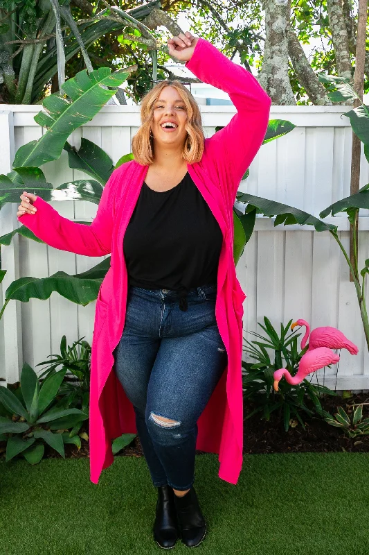 sequin embellished women cardigan for special occasionsJane Cardigan in Hot Pink