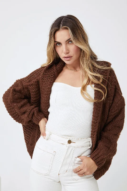 lightweight women cardigan for spring and fallJorja Cardigan - Brown