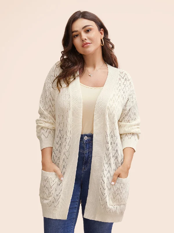 lightweight women cardigan for spring and fallKimono Collar Patch Pocket Pointelle Knit Cardigan lightweight women cardigan for spring and fallKimono Collar Patch Pocket Pointelle Knit Cardigan