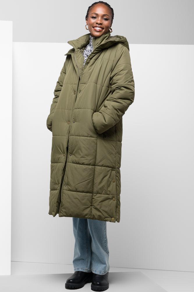 Checkered women's wool coats in a classic pattern for a timeless styleLong Line Puffer Jacket Green Checkered women's wool coats in a classic pattern for a timeless styleLong Line Puffer Jacket Green