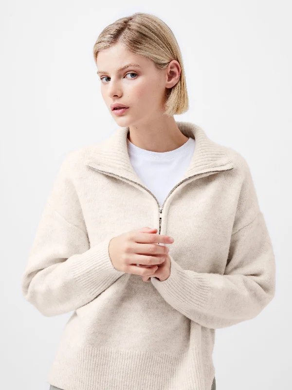 boyfriend style women cardigan for a relaxed fitMaddox Half Zip Jumper