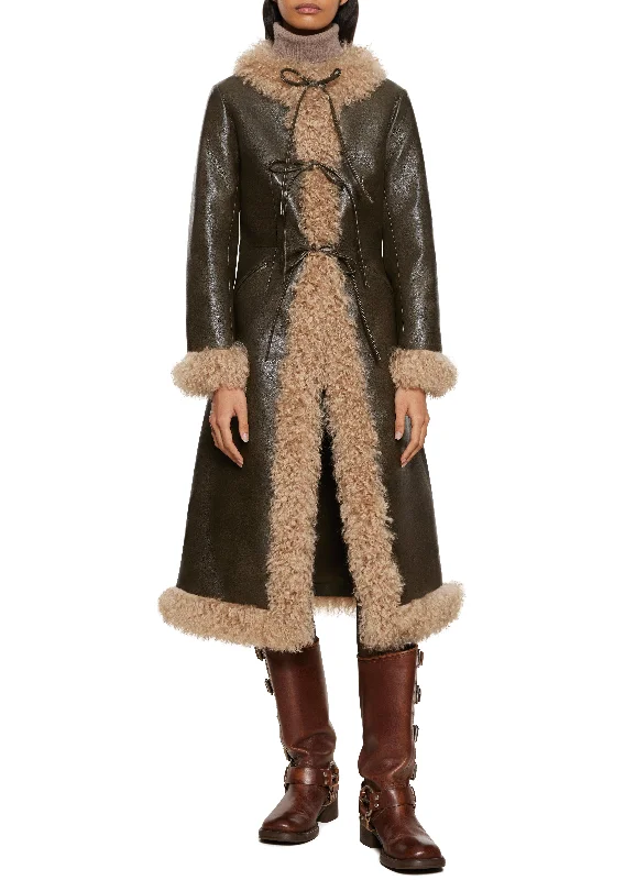 Embroidered women's cotton coats in a bohemian pattern for a unique designMargot