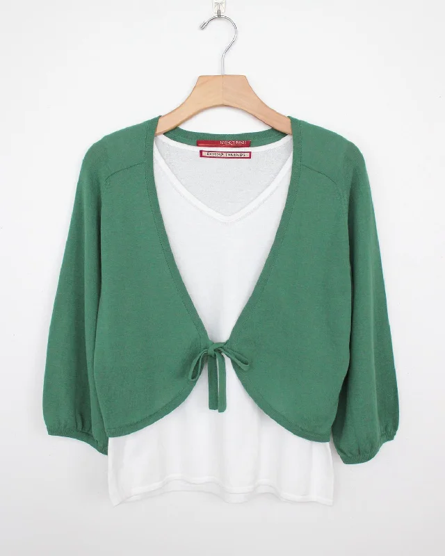 plus size women cardigan for comfortable layeringPima Bamboo Puff Sleeve Bolero