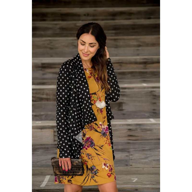 button down women cardigan with vintage buttonsPolka Dot Fly Away Cardigan