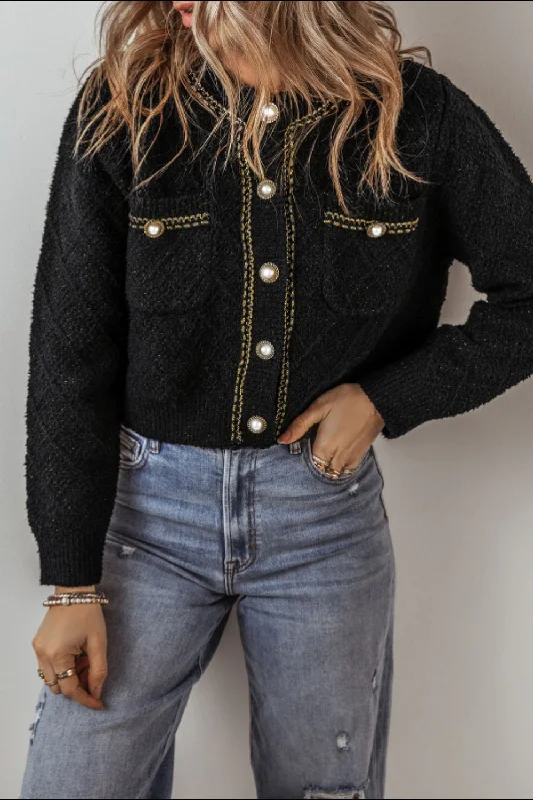 boyfriend style women cardigan for a relaxed fitRound Neck Button Up Long Sleeve Cardigan boyfriend style women cardigan for a relaxed fitRound Neck Button Up Long Sleeve Cardigan