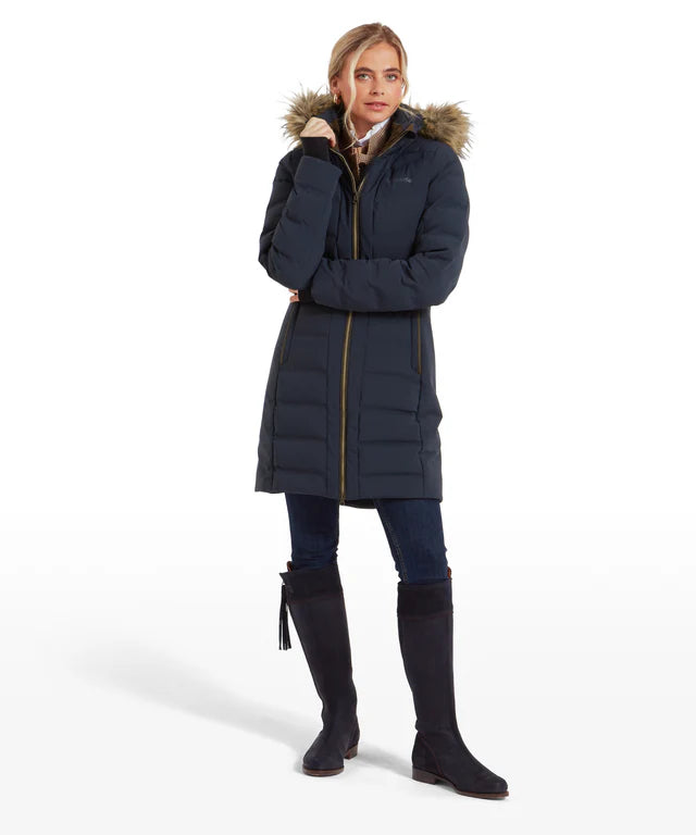 Women's pea coats with brass buttons for a nautical - inspired styleSchoffel Womens Hurlingham waterproof coat - Carbon Women's pea coats with brass buttons for a nautical - inspired styleSchoffel Womens Hurlingham waterproof coat - Carbon