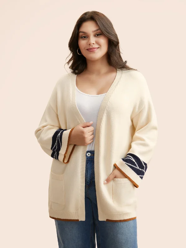 boyfriend style women cardigan for a relaxed fitSupersoft Essentials Contrast Jacquard Cardigan boyfriend style women cardigan for a relaxed fitSupersoft Essentials Contrast Jacquard Cardigan
