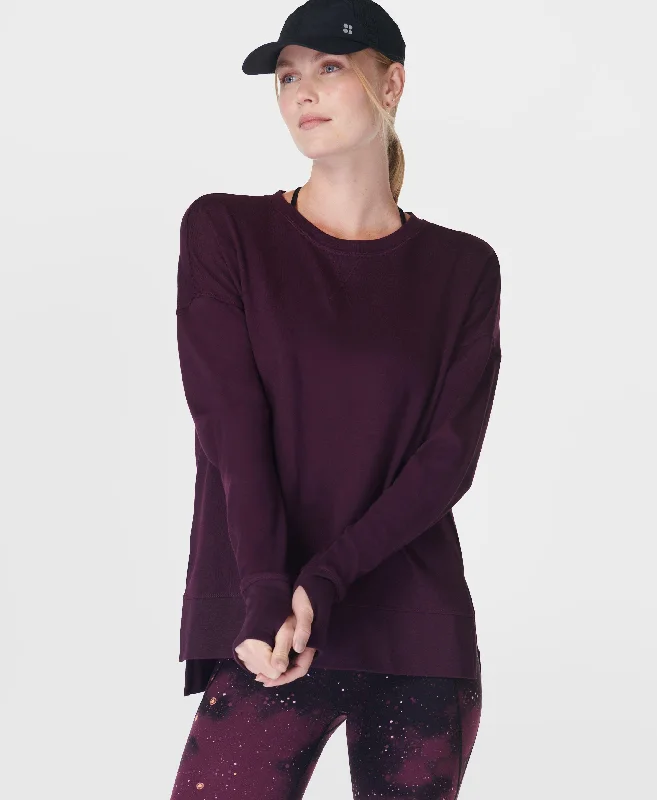 ribbed women cardigan with a classic textureAfter Class Longline Sweatshir Sb8985 Midnight-Cherry-Purp ribbed women cardigan with a classic textureAfter Class Longline Sweatshir Sb8985 Midnight-Cherry-Purp