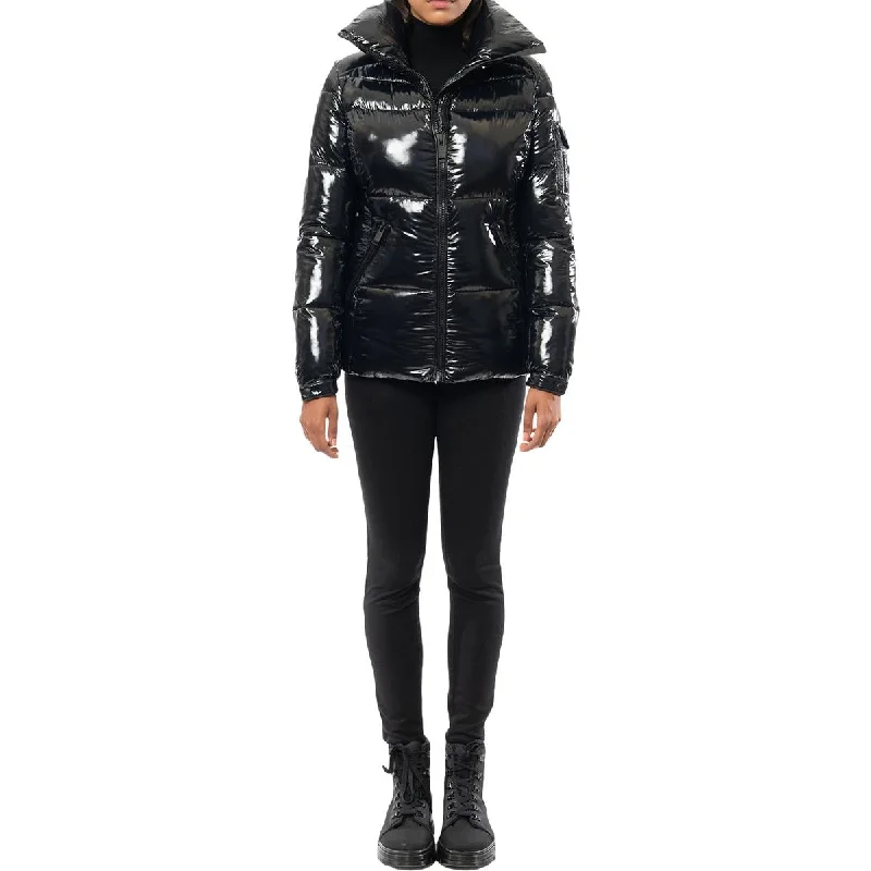 Hooded women's puffer coats in neon colors for high - visibility sportsThe Recycled Planet Chloe Women's Glossy Quilted Down Coat Hooded women's puffer coats in neon colors for high - visibility sportsThe Recycled Planet Chloe Women's Glossy Quilted Down Coat