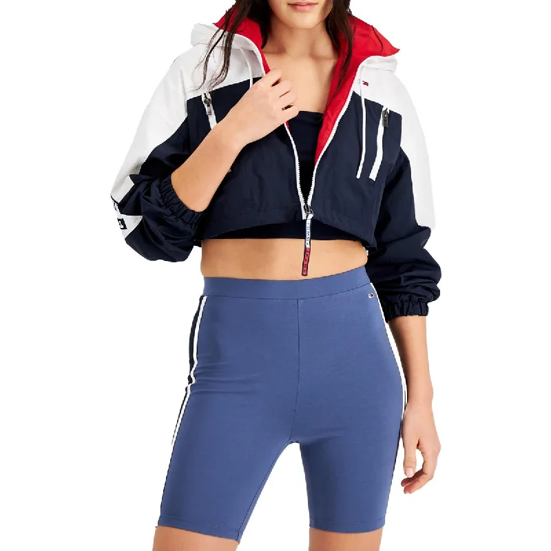 Oversized women's wool coats in a monochromatic look for a trendy outfitTommy Jeans Womens Hooded Cropped Windbreaker Jacket Oversized women's wool coats in a monochromatic look for a trendy outfitTommy Jeans Womens Hooded Cropped Windbreaker Jacket