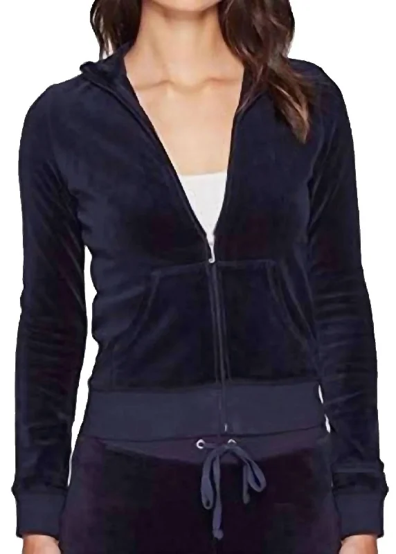 Long women's mac coats in a lightweight fabric for spring showersVelour Full Zip Sweatshirt Jacket In Navy Blue Long women's mac coats in a lightweight fabric for spring showersVelour Full Zip Sweatshirt Jacket In Navy Blue